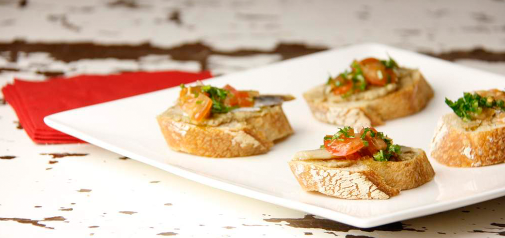 Pincho met sprot en salsa
