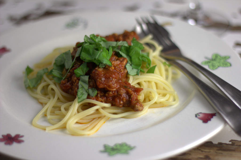 Luie pasta bolognese